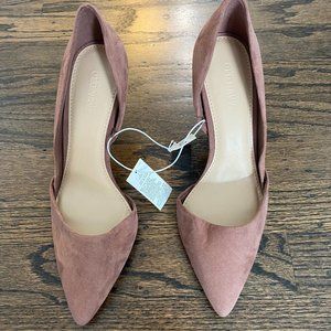 Old Navy Dusty Rose Suede Heels